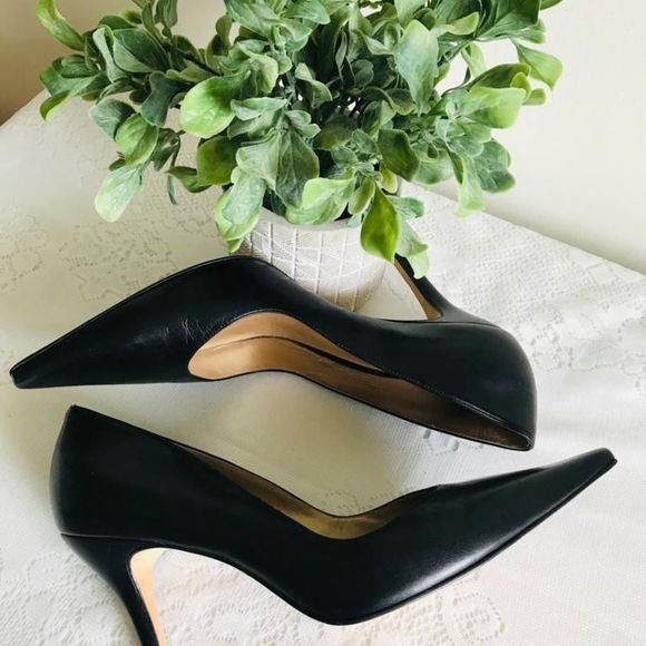EUC J.V size 9.5 all leather elegant pointed heels 👠 - Picture 6 of 9